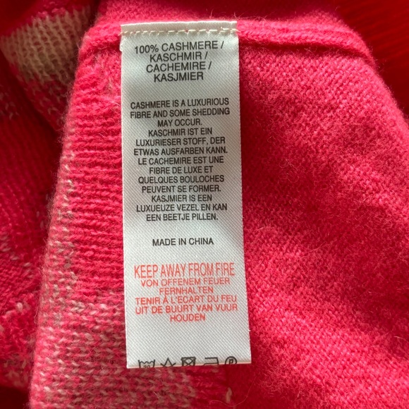 NWT Scott & Scott London 100% Mongolian Cashmere Star Zebra Print Sweater - Picture 6 of 7